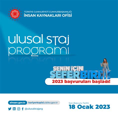ulusal staj programı 2023 son başvuru tarihi